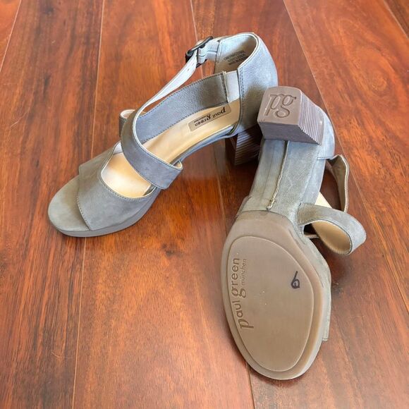 Paul Green Women's Grey and Khaki Sandals - Picture 6 of 8